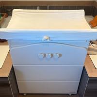 Fasciatoio con cassettiera e vaschetta Nanan