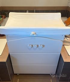 Fasciatoio con cassettiera e vaschetta Nanan