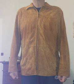 Giacca scamosciata marroncino