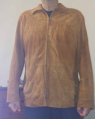 Giacca scamosciata marroncino