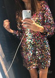 Vestito con paillettes colorate Zara