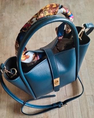Borsa donna ecopelle blu