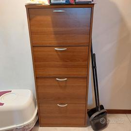 Scarpiera in legno 4 ante - Buone condizioni