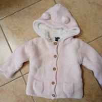 giacca con cappuccio con pelliccetta bambina