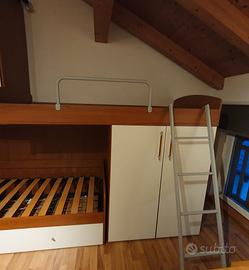 camera a ponte con due letti singoli