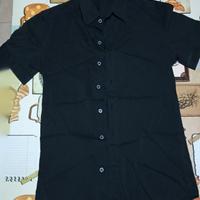 Camicia nera maniche corte