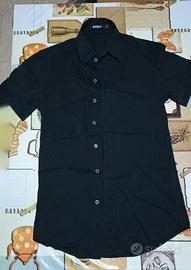 Camicia nera maniche corte