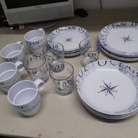 Set di stoviglie Brunner Blue Ocean in melamina