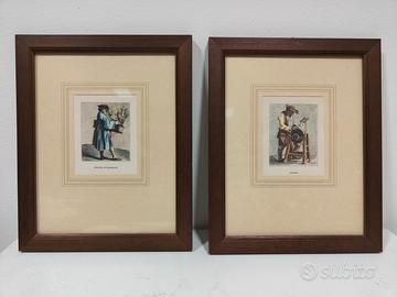 Coppia di stampe – Mercante di banderuole/Arrotino