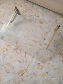 Mensola in vetro con staffe