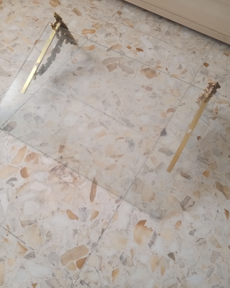 Mensola in vetro con staffe