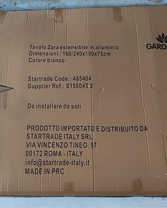 Tavolo estensibile in alluminio 
