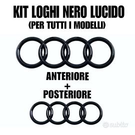 Logo anteriore / posteriore Audi - Nero lucido