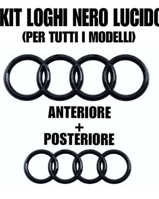 Logo anteriore / posteriore Audi - Nero lucido
