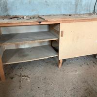Banco per ricovero attrezzi in legno