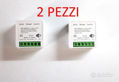 2 PZ SMART SWITCH MINI WIFI Ewelink Alexa Relè 16A