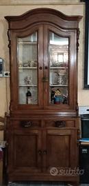 Prestigiosa Credenza Due Corpi Stile Luigi Filippo