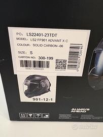 Casco ls2 advant x solid carbon taglia S 