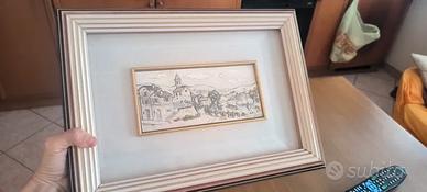 Quadro in rilievo con paesaggio – Cornice elegante