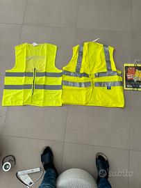 3 gilet catarifrangenti giallo fluo