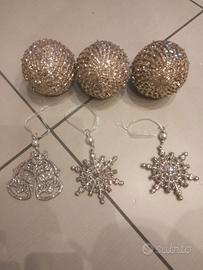 Set palline natalizie vetro colore oro/champagne