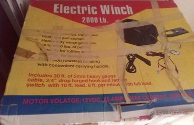 Verricello elettrico a batt. 12V  Con telecomando