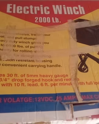 Verricello elettrico a batt. 12V  Con telecomando