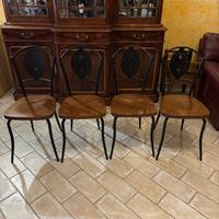 Sedie in ferro e legno