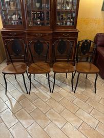 Sedie in ferro e legno