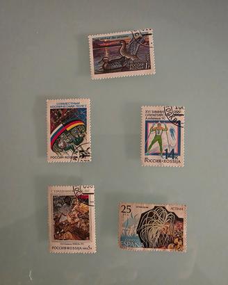 5 Francobolli Esteri