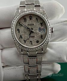 Rolex datejust custom diamond ice oyster