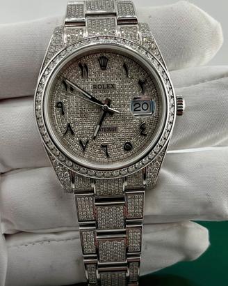 Rolex datejust custom diamond ice oyster