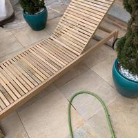 Lettino piscina in legno