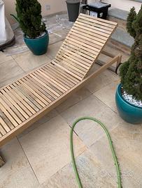 Lettino piscina in legno