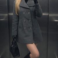 Cappotto doppiopetto grigio antracite