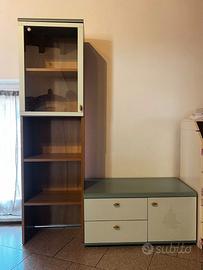 Libreria per cameretta verde