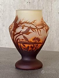 Vaso in stile Emile Gallé