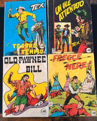 Lotto 4 fumetti Tex oroginali vintage