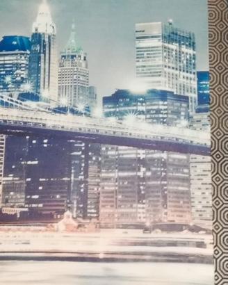 Canvas su tela trittico PONTE BROOKLIN 40 cm x 40