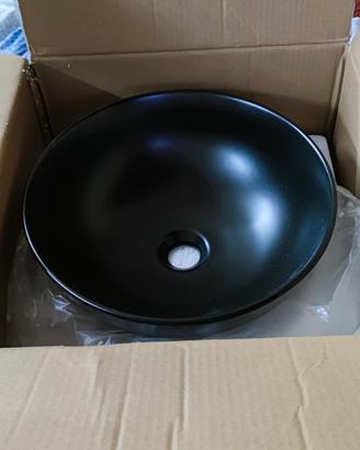 Lavabo d'appoggio nero opaco 