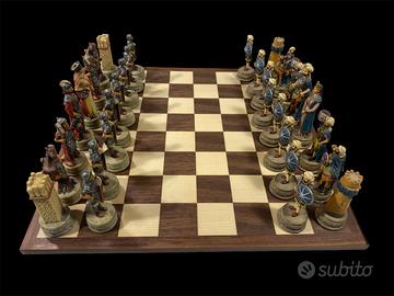 Scacchi Dipinti a Mano Italfama Romani /Vs Arabi