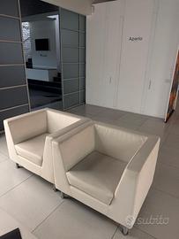 Poltrone design bianche per ufficio / sala attesa
