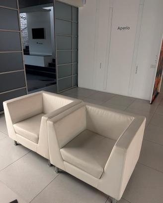 Poltrone design bianche per ufficio / sala attesa