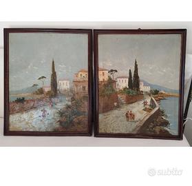 Coppia quadri ad olio Giuseppe Terni 