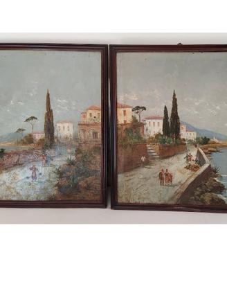 Coppia quadri ad olio Giuseppe Terni 