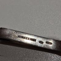 antico fermacravatta argento e oro