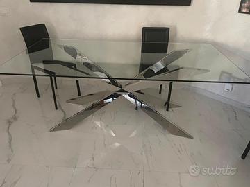 Set pranzo moderno: tavolo e 6 sedie