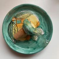 Piattino e tappo di ceramica Vietri