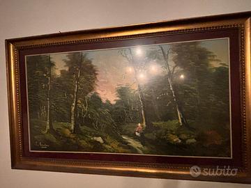 dipinto paesaggistico della pittura napoletana XIX