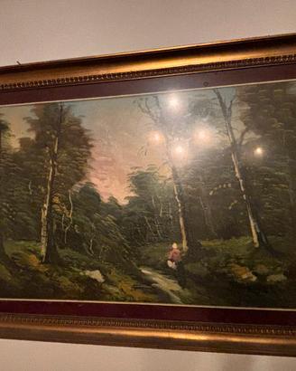 dipinto paesaggistico della pittura napoletana XIX